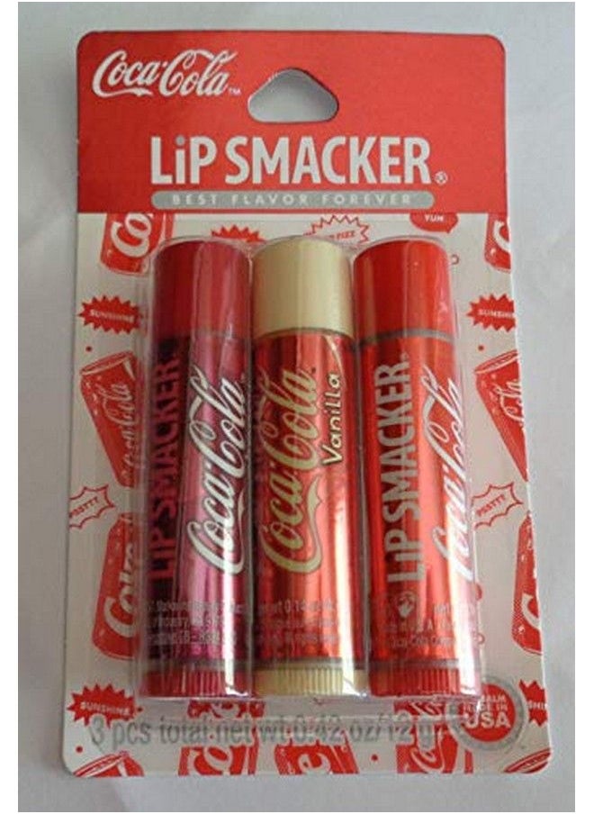 Lip Smacker Coca Cola Cherry Coca Cola Vanilla And Original Coca Cola Trio Lip Balm Set  - Image 2