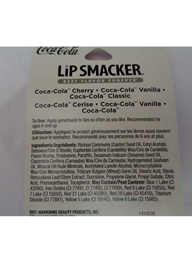 Lip Smacker Coca Cola Cherry Coca Cola Vanilla And Original Coca Cola Trio Lip Balm Set  - Image 3