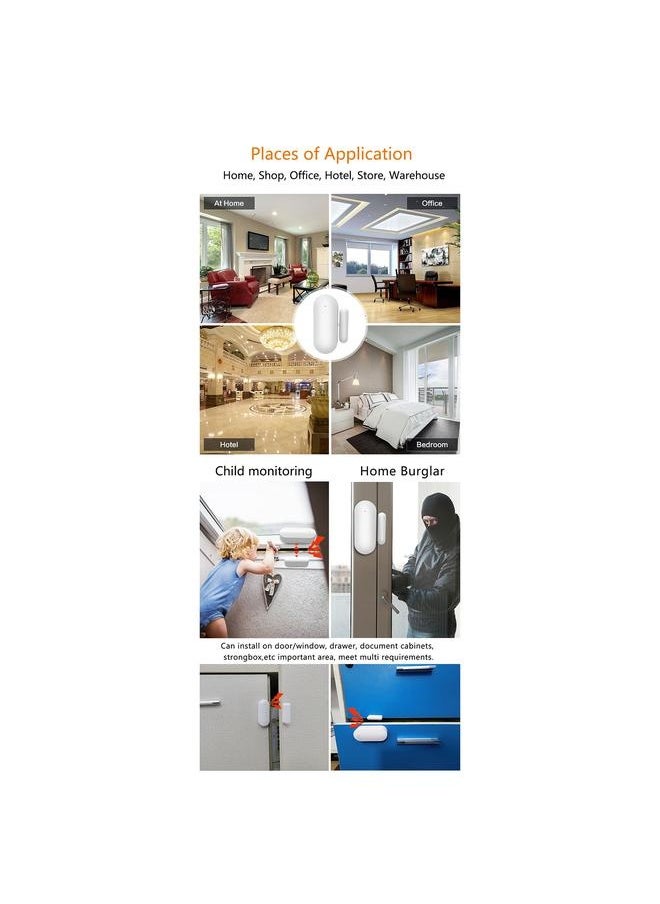 NIBEMINENT - WIFI Door Sensors Alarms Contact Wireless Door Window Magnet Entry Detector Sensor for Home Security APP tuya - Image 1