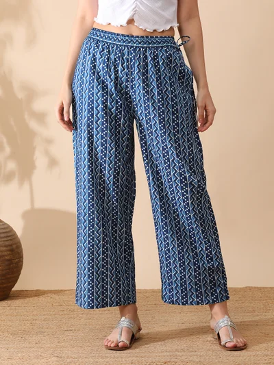 globus Women Printed Ethnic Palazzos
