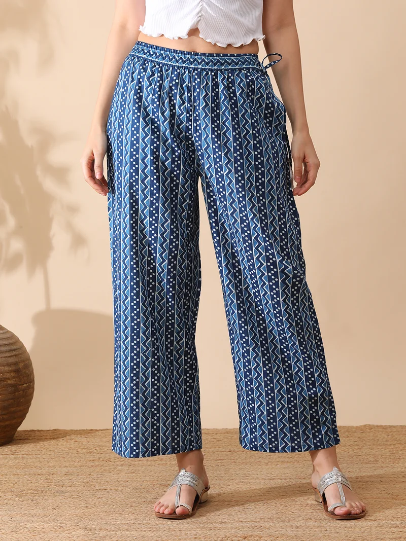 globus Women Printed Ethnic Palazzos