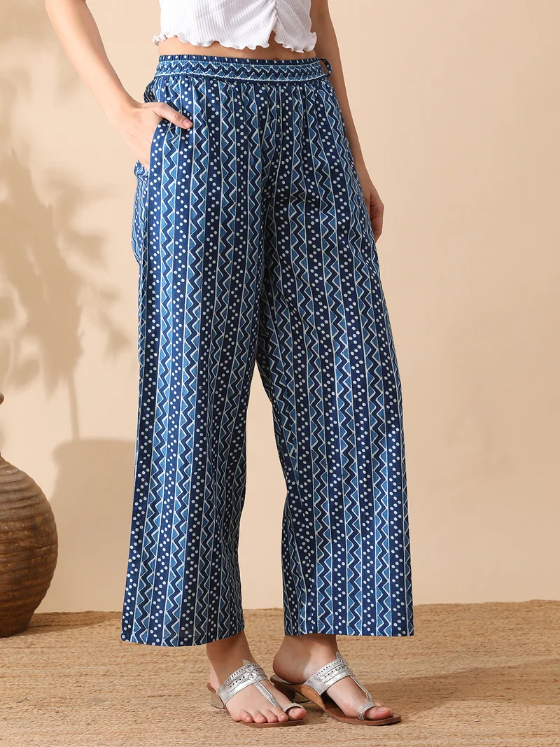 globus Women Printed Ethnic Palazzos