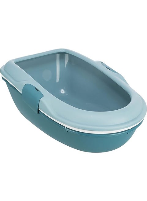 Berto Cat Litter Tray With Rim Separating System 39 × 22 × 59 Cm Light Blue