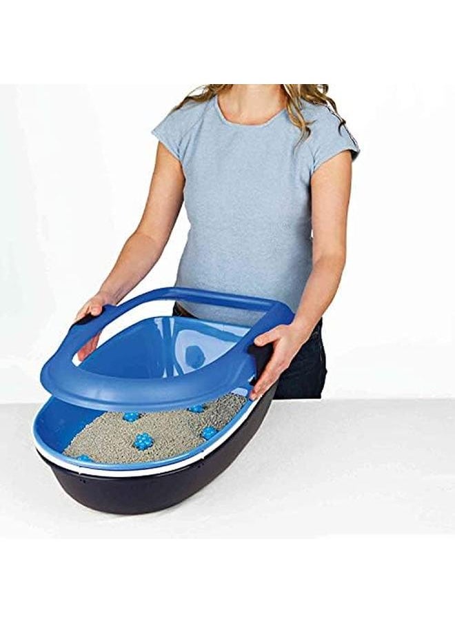 Trixie - Berto Cat Litter Tray With Rim Separating System 39 × 22 × 59 Cm Light Blue - Image 1