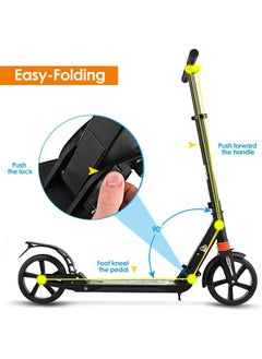 Fitness World push scooter with large wheels, adjustable height and foldable double suspension system  - Image 4