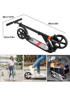 Fitness World push scooter with large wheels, adjustable height and foldable double suspension system  - Image 5