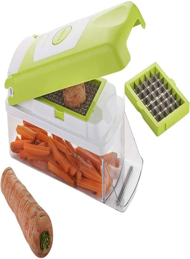 AKDC Whopperindia Multi Vegetable-Fruit-Cheese-Onion Chopper-Dicer-Kitchen Cutter, Heavier Duty, Onion Chopper, Kitchen Vegetable Dicer, Fruit And Cheese Cutter, With 5 Dicing Blades And Keep-Fresh Lid - Image 1
