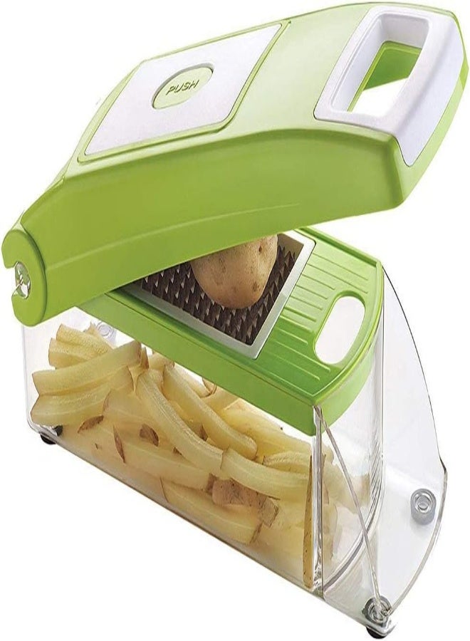 AKDC Whopperindia Multi Vegetable-Fruit-Cheese-Onion Chopper-Dicer-Kitchen Cutter, Heavier Duty, Onion Chopper, Kitchen Vegetable Dicer, Fruit And Cheese Cutter, With 5 Dicing Blades And Keep-Fresh Lid - Image 4