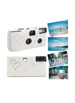 EVEREEN Disposable Camera Wedding 35mm Single Use Film Camera with Flash One Time Use Camera for Travel Camp Party Gifts(White)  - Image 2