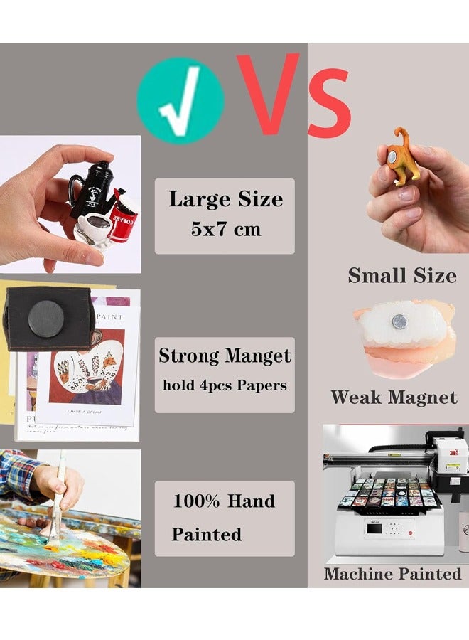 12 جهاز كمبيوتر مغناطيسي للأغذية لمغناطيس الثلاجة ، راتنج ثلاثي الأبعاد ، مغناطيس ثلاجة طبيعية إبداعية على شكل طعام طبيعي لديكور المنزل ، الثلاجة ، السبورة المغناطيسية أو السبورة - Image 4