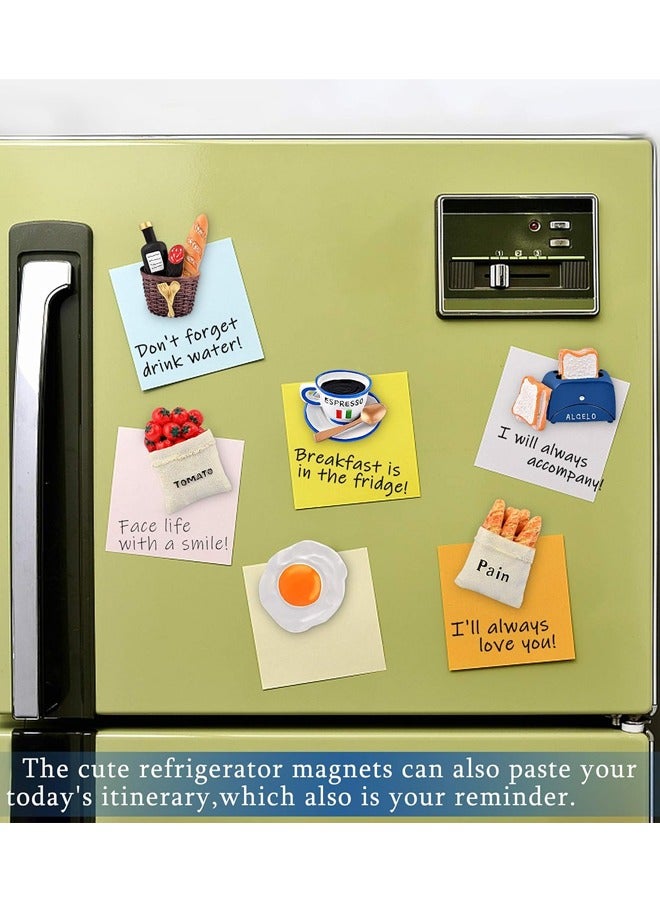 12 جهاز كمبيوتر مغناطيسي للأغذية لمغناطيس الثلاجة ، راتنج ثلاثي الأبعاد ، مغناطيس ثلاجة طبيعية إبداعية على شكل طعام طبيعي لديكور المنزل ، الثلاجة ، السبورة المغناطيسية أو السبورة - Image 5