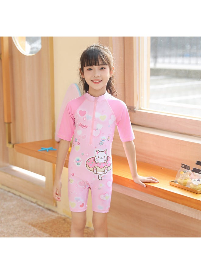 Children's One-piece Swimsuit For Girls, Cute Kids' Swimwear For Boys And Girls, Medium And Large Kids,  Quick-drying Swimwear