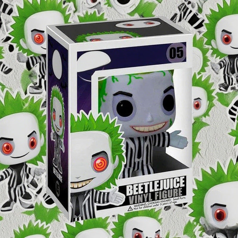 POP Funko Pop Movies Beetlejuice Vinyl Figure, Scary Adorable Stylized Design, Rotating Head Displayable Window Box - 3 3/4 Inches Tall for Collectors - Image 4
