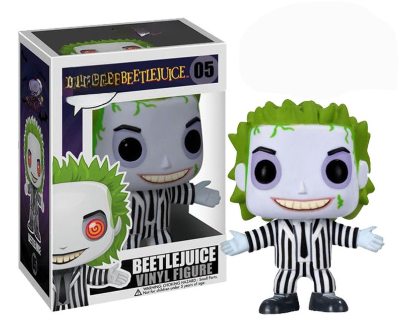 POP Funko Pop Movies Beetlejuice Vinyl Figure, Scary Adorable Stylized Design, Rotating Head Displayable Window Box - 3 3/4 Inches Tall for Collectors - Image 1