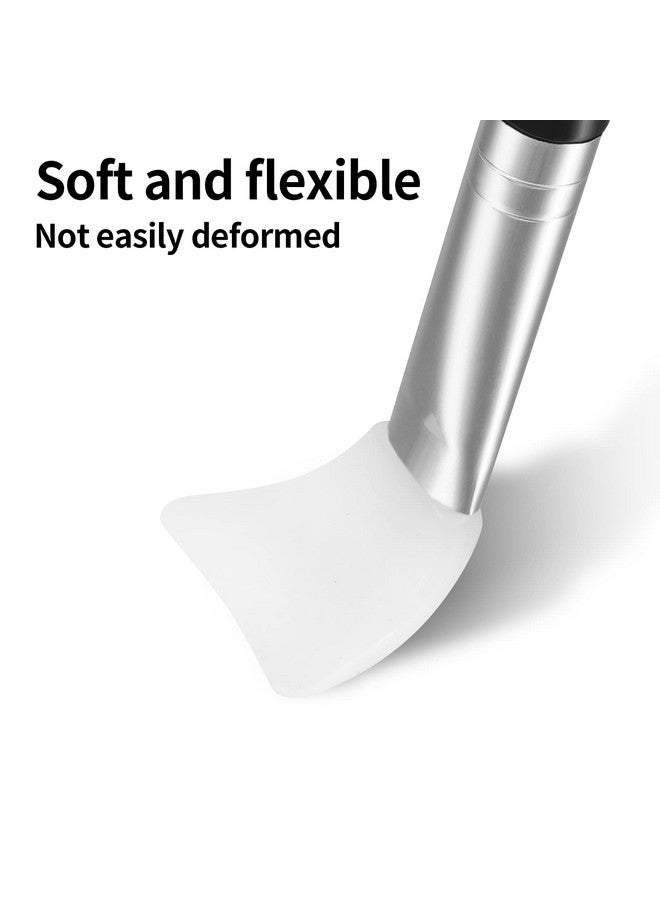 tifanso 4Pcs Silicone Face Mask Brush, Face Mask Applicator, Flexible Mask Brush Applicator, Silicone Brush For Face, Face Mask Brush Applicator For Mud, Clay, Diy Mask, Body Lotion, Bb Cream (Black) - Image 4