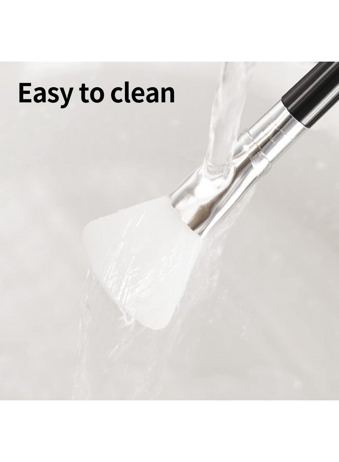 tifanso 4Pcs Silicone Face Mask Brush, Face Mask Applicator, Flexible Mask Brush Applicator, Silicone Brush For Face, Face Mask Brush Applicator For Mud, Clay, Diy Mask, Body Lotion, Bb Cream (Black) - Image 5