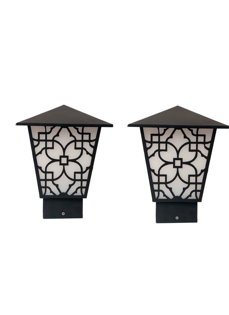 DENICRAAS DENICRAAS Waterproof Gate Light for Home Gate Front Main Gate Exterior Entrence Home Hotels Garden Pillar Pole Even a Foyer or entryway Bulb Included Set of 2  - Image 1