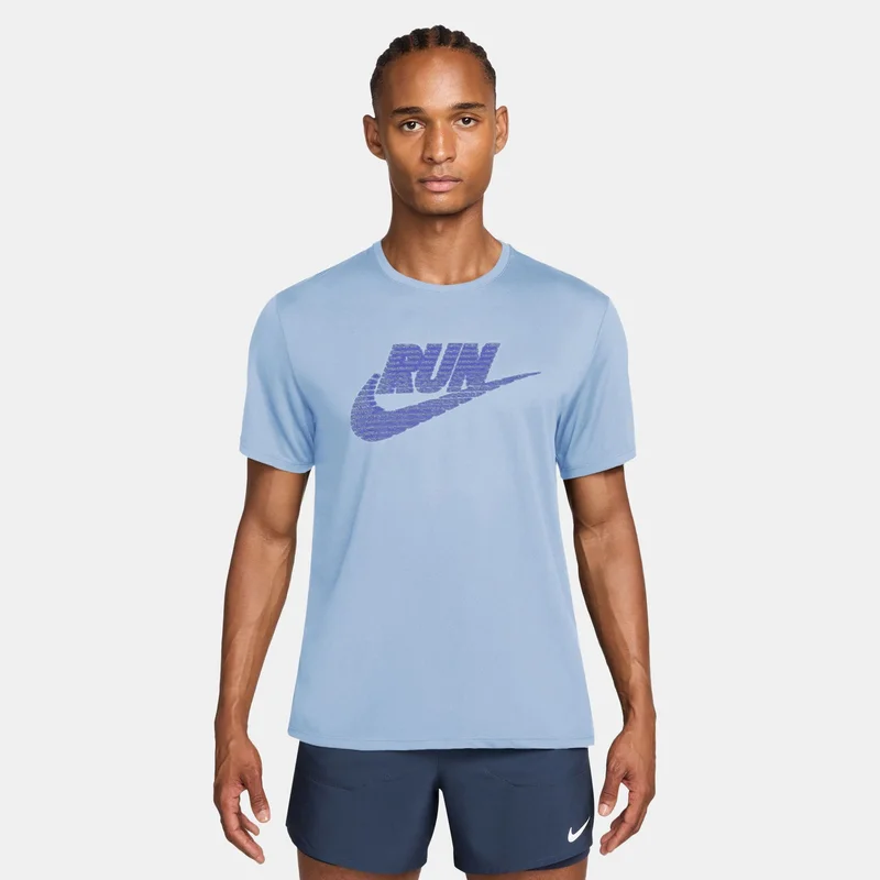 نايكي Men's Miler Dri-FIT UV Running T-Shirt