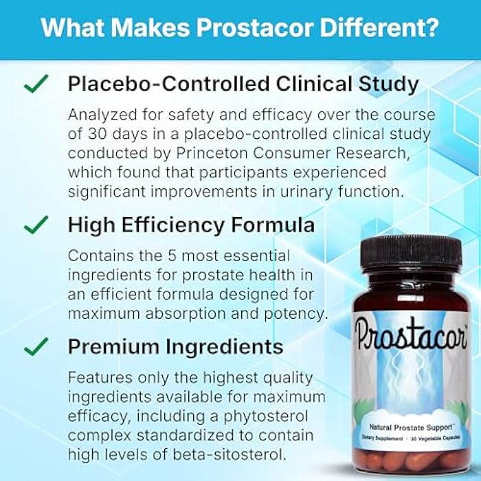 Prostacor - Natural Prostate Support Supplement - Non-GMO, Vegan, Gluten-Free - Image 4