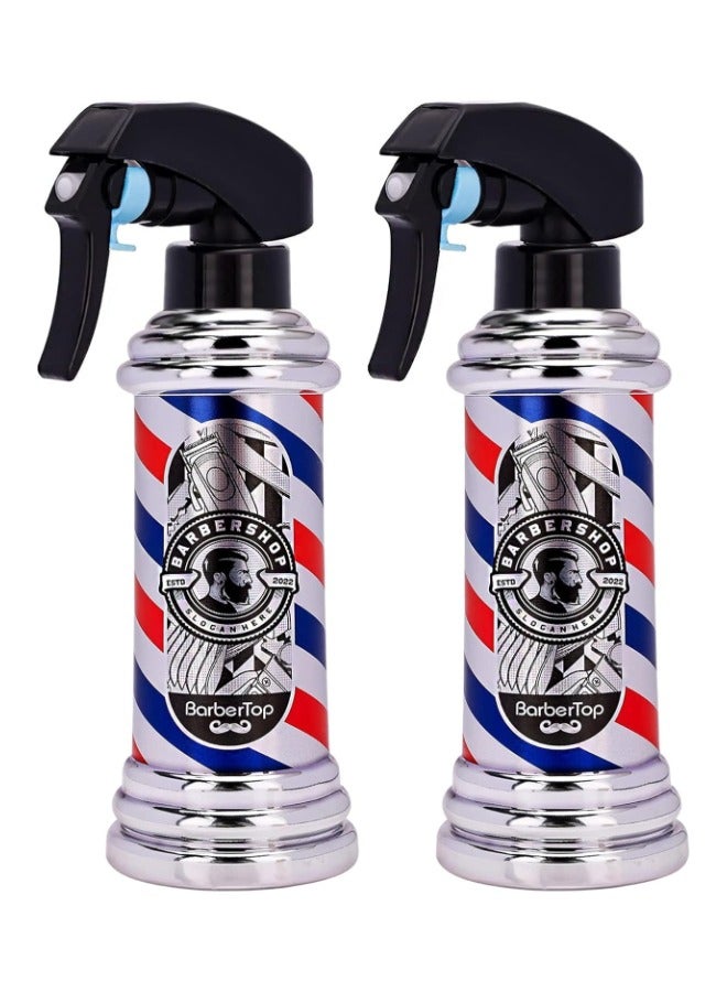 globalstar Barber's Pole Hair Spray Bottle by Globalstar - 6.76 fl oz Fine Mist Sprayer, Refillable Water Mister - Pack of 2 - Image 1