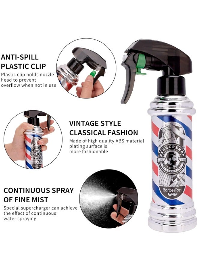 globalstar Barber's Pole Hair Spray Bottle by Globalstar - 6.76 fl oz Fine Mist Sprayer, Refillable Water Mister - Pack of 2 - Image 4