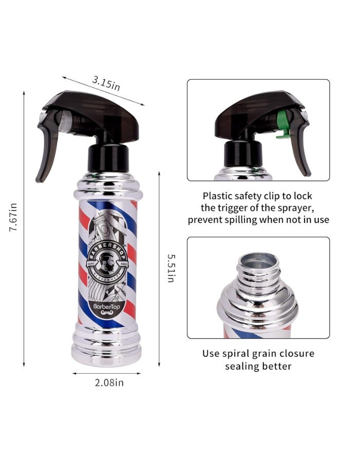 globalstar Barber's Pole Hair Spray Bottle by Globalstar - 6.76 fl oz Fine Mist Sprayer, Refillable Water Mister - Pack of 2 - Image 5