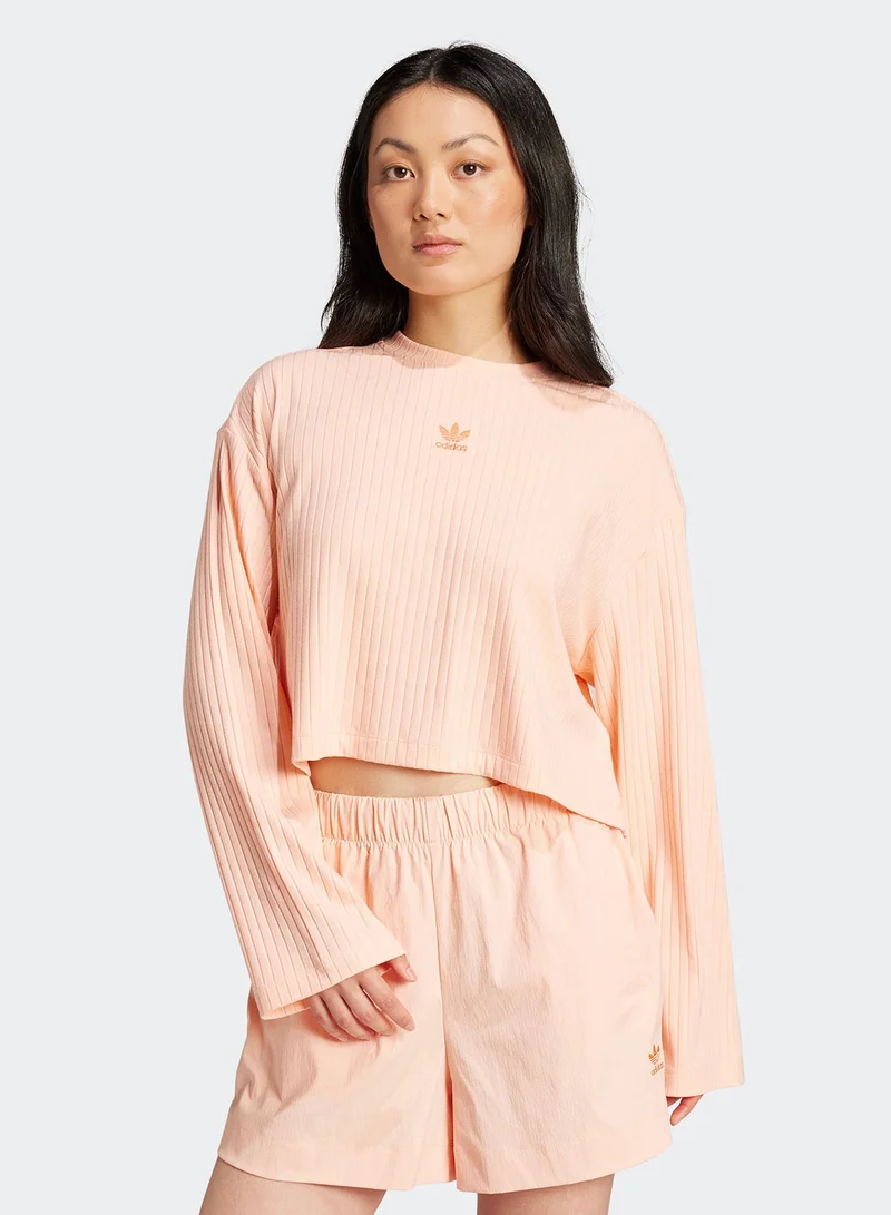 Adidas ESS WR LS Pink Originals Women T-SHIRTS