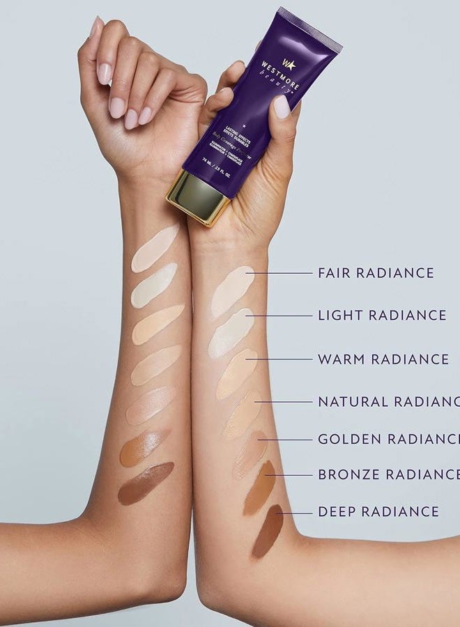 Westmore Beauty مُحسِّن تغطية الجسم – مكياج مقاوم للماء للساق والجسم - مكياج لتغطية الوشم - 3.5 أونصة (إشراقة عميقة) - Image 2