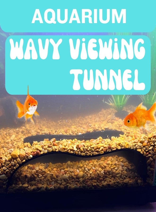 Chatelet REEFSHAPE - Abstract Aquarium Viewing Tunnel | Wavy Design Fish and Shrimp Hideout | Under-Substrate Tunnel | Made in USA (Black) - Image 2
