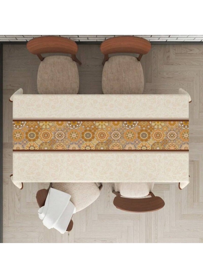ماركة غير محددة - مفرش طاوله بتصميم زهور مصمم بالوان زاهيه و مميزه و  كلاسيكيه لاضافة لمسه خاصه وملفته الى مائدتك الابعاد(140*140 ) - Image 1