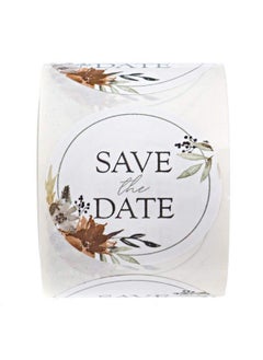 Canopy Street Indie Autumn Floral Save The Date Stickers 1.5" Fall Wedding Labels 250 Watercolor Engagement Stickers  - Image 3