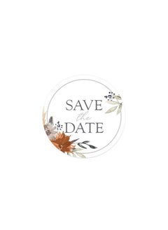 Canopy Street Indie Autumn Floral Save The Date Stickers 1.5" Fall Wedding Labels 250 Watercolor Engagement Stickers  - Image 5