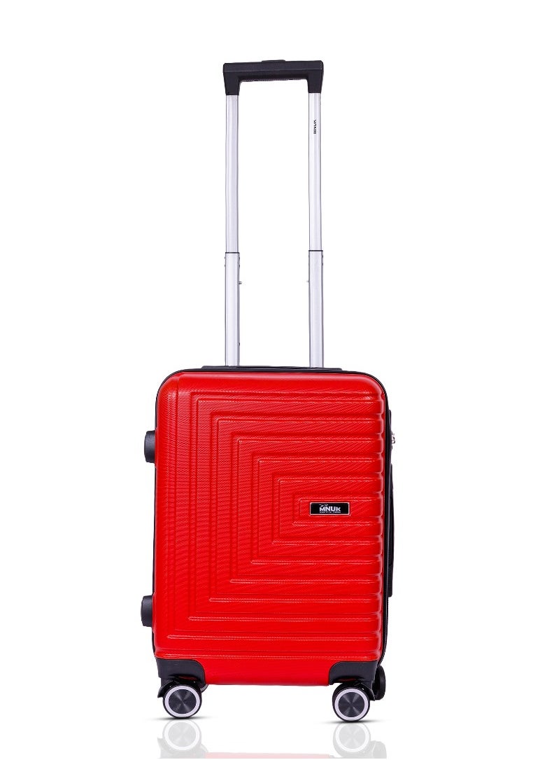 MNUK - Pilgrimage Set of 2 Traveling Luggage | Hardside Soft Handle Trolley Bag with TSA Lock |Double 360° 8 Wheeler| Cabin-20 Inch, Large-28 Inch| Red - Image 1