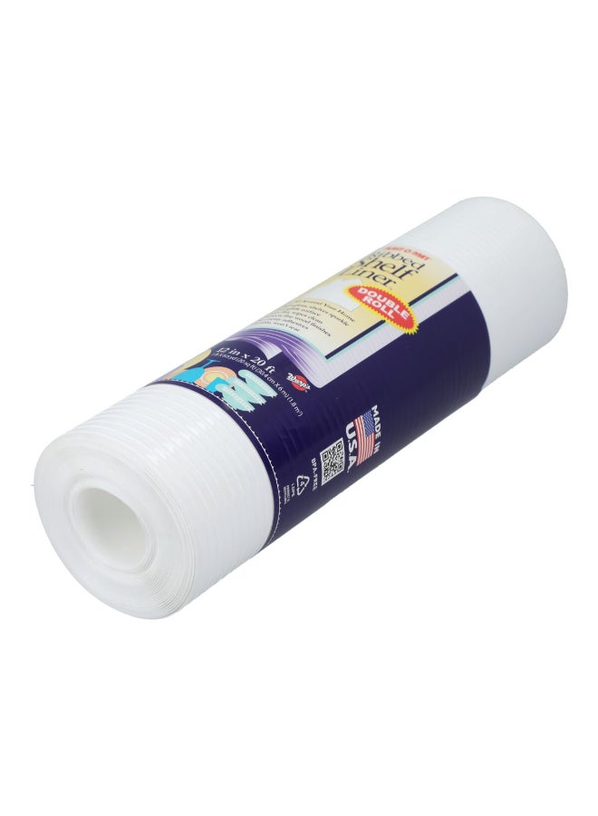 Warp's Plast-O-Mat BPA-Free Plastic Ribbed Shelf Liner White 12 x 240 Inch PM120-W - Image 2