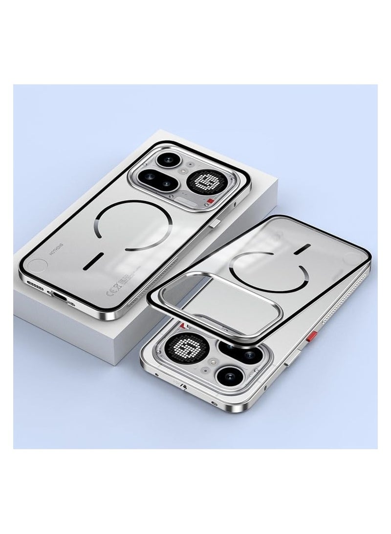general Magnetic protective case compatible with the Nothing Phone 4a Pro 5G, featuring a flexible, matte-finish back panel and a PC-metal frame, with shock- and drop-resistant protection and wireless charging support - Image 1