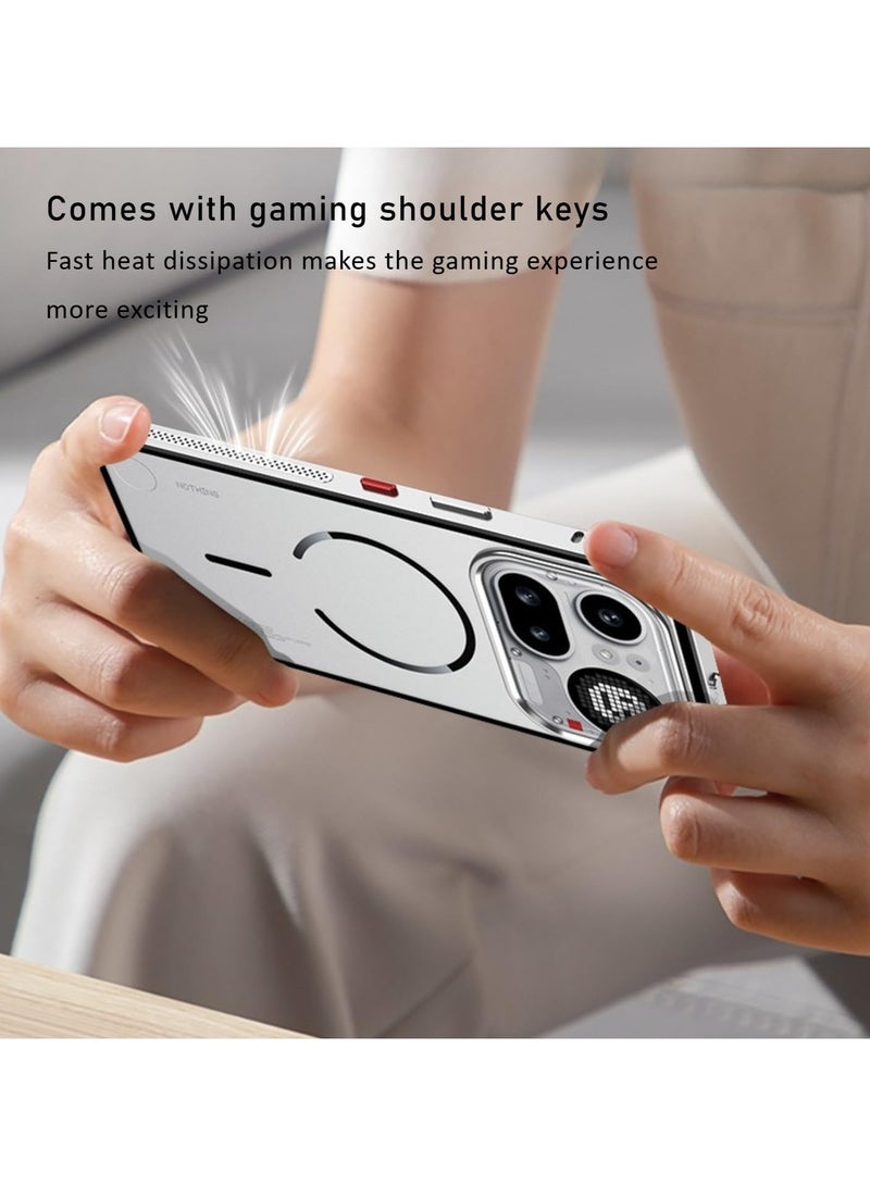 general Magnetic protective case compatible with the Nothing Phone 4a Pro 5G, featuring a flexible, matte-finish back panel and a PC-metal frame, with shock- and drop-resistant protection and wireless charging support - Image 4