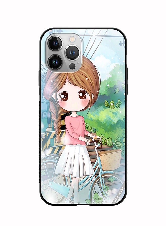 VR CREATIVE Protective Case Cover For Apple iPhone 11 Pro Girl With Cycle Design Multicolour - Image 1