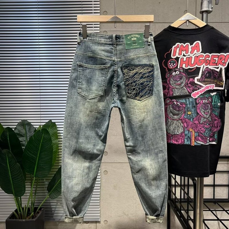 Unisex Classic Denim Jeans Loose Fit Daily Outdoor Wear - Image 1