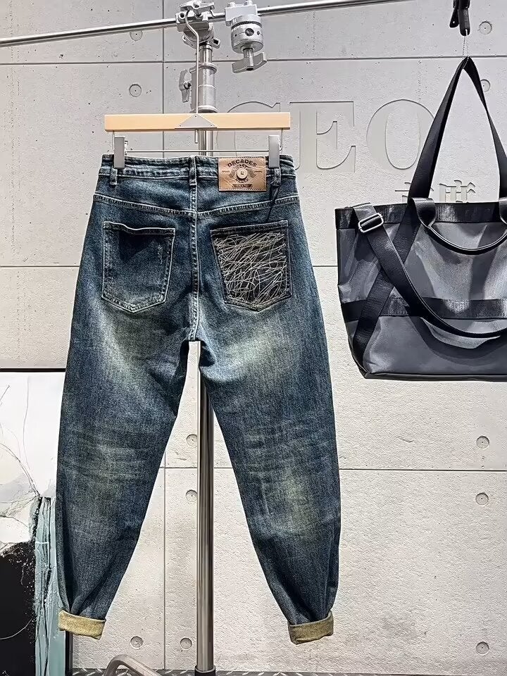 Unisex Classic Denim Jeans Loose Fit Daily Outdoor Wear - Image 5