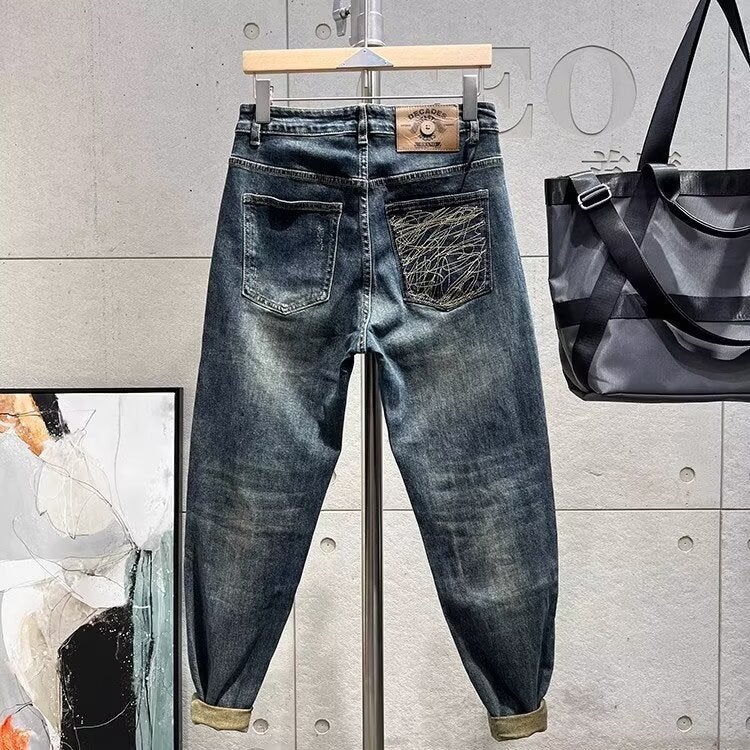 Unisex Classic Denim Jeans Loose Fit Daily Outdoor Wear - Image 2