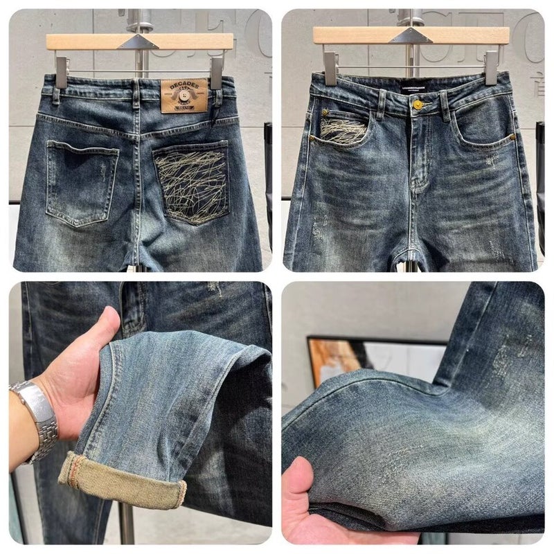 Unisex Classic Denim Jeans Loose Fit Daily Outdoor Wear - Image 3
