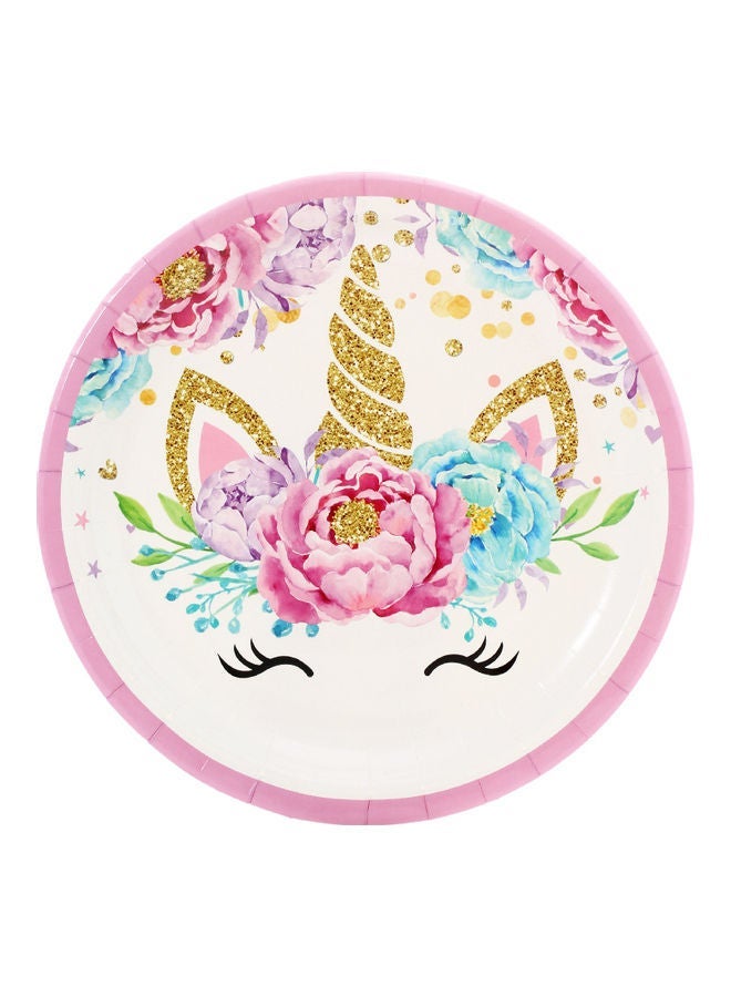 NIBEMINENT 114-Piece Unicorn Happy Birthday Party Pack Tableware Cups Napkin Tissue Straws Plates Set 16 Guest - Image 5