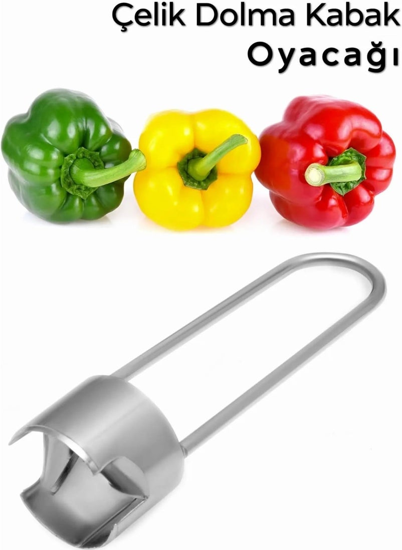 Octopus Bazaar Steel Stuffed Zucchini Carver | Pepper Carver - 12 cm  - Image 1