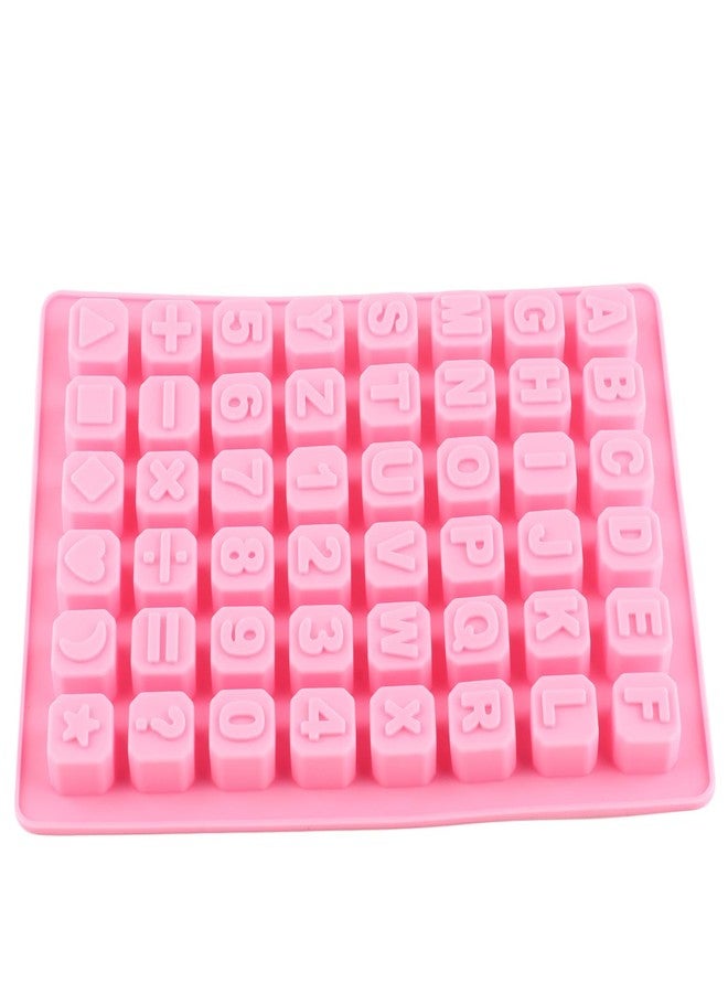 YIMINGMOLD قوالب سيليكون YIMINGMOLD ذات 48 تجويفًا على شكل حروف وأرقام وأشكال هندسية وعلامات رياضية وشوكولاتة لتزيين الكيك - Image 5