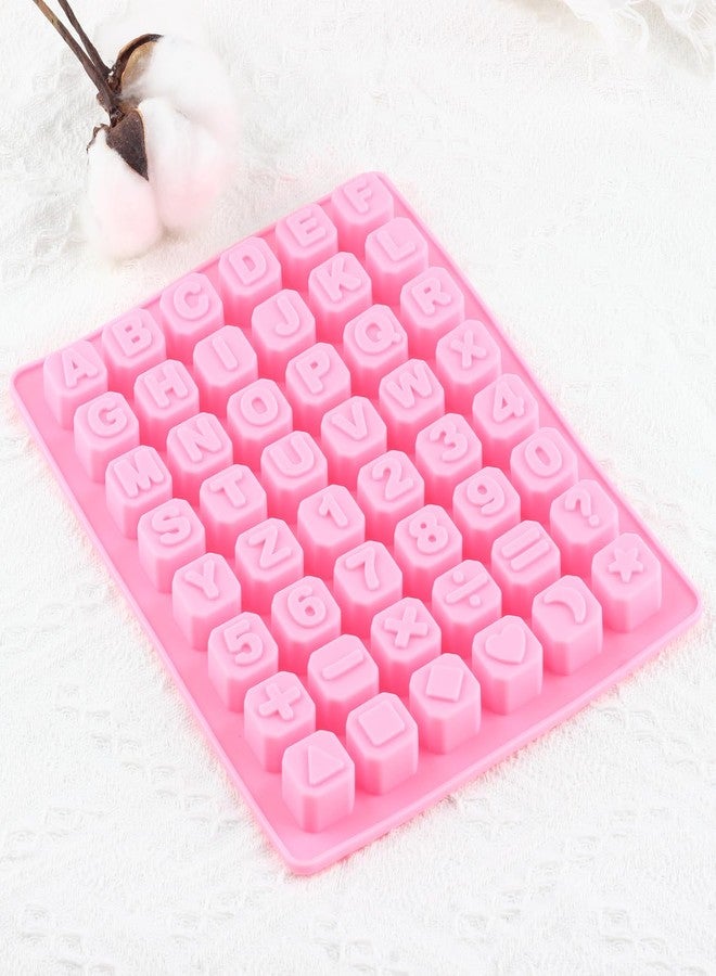 YIMINGMOLD قوالب سيليكون YIMINGMOLD ذات 48 تجويفًا على شكل حروف وأرقام وأشكال هندسية وعلامات رياضية وشوكولاتة لتزيين الكيك - Image 4