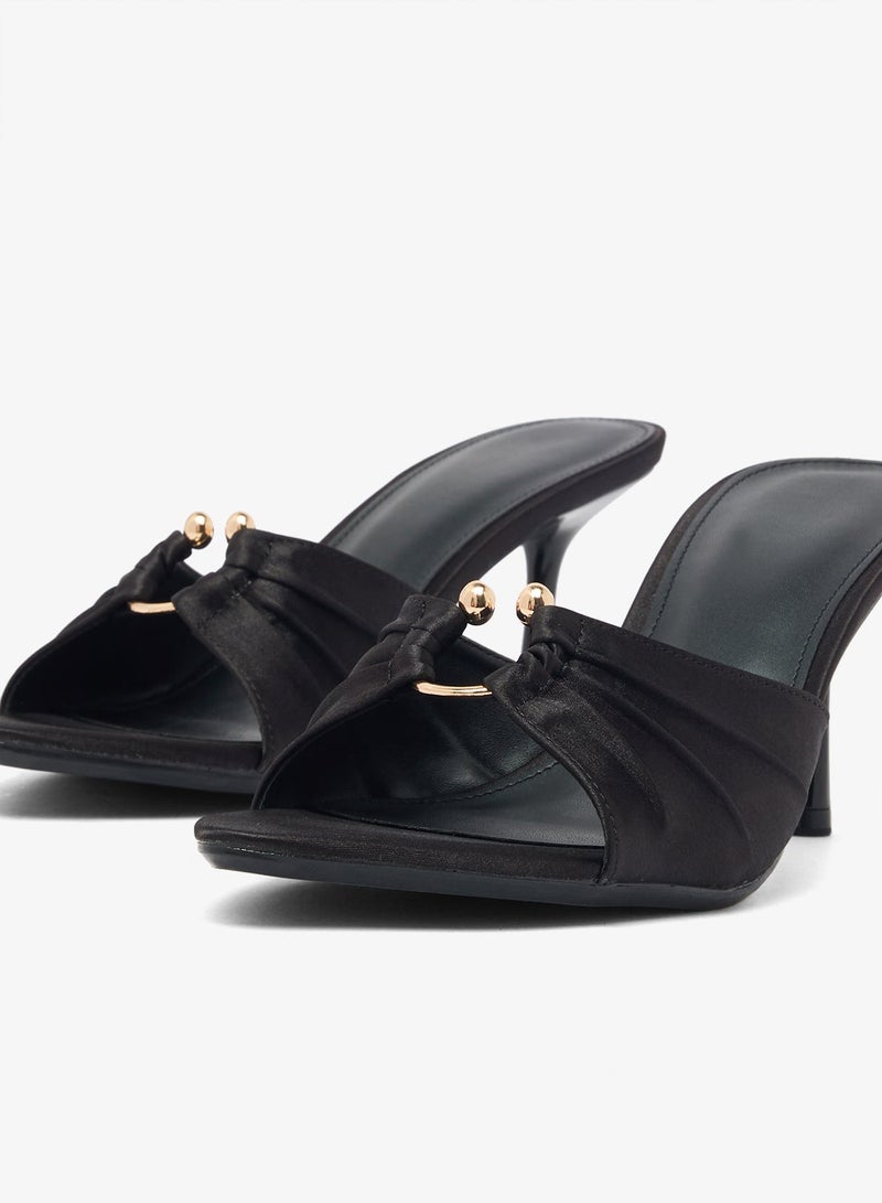 Ella Limited Edition Satin Mid Heel Sandals - Image 5