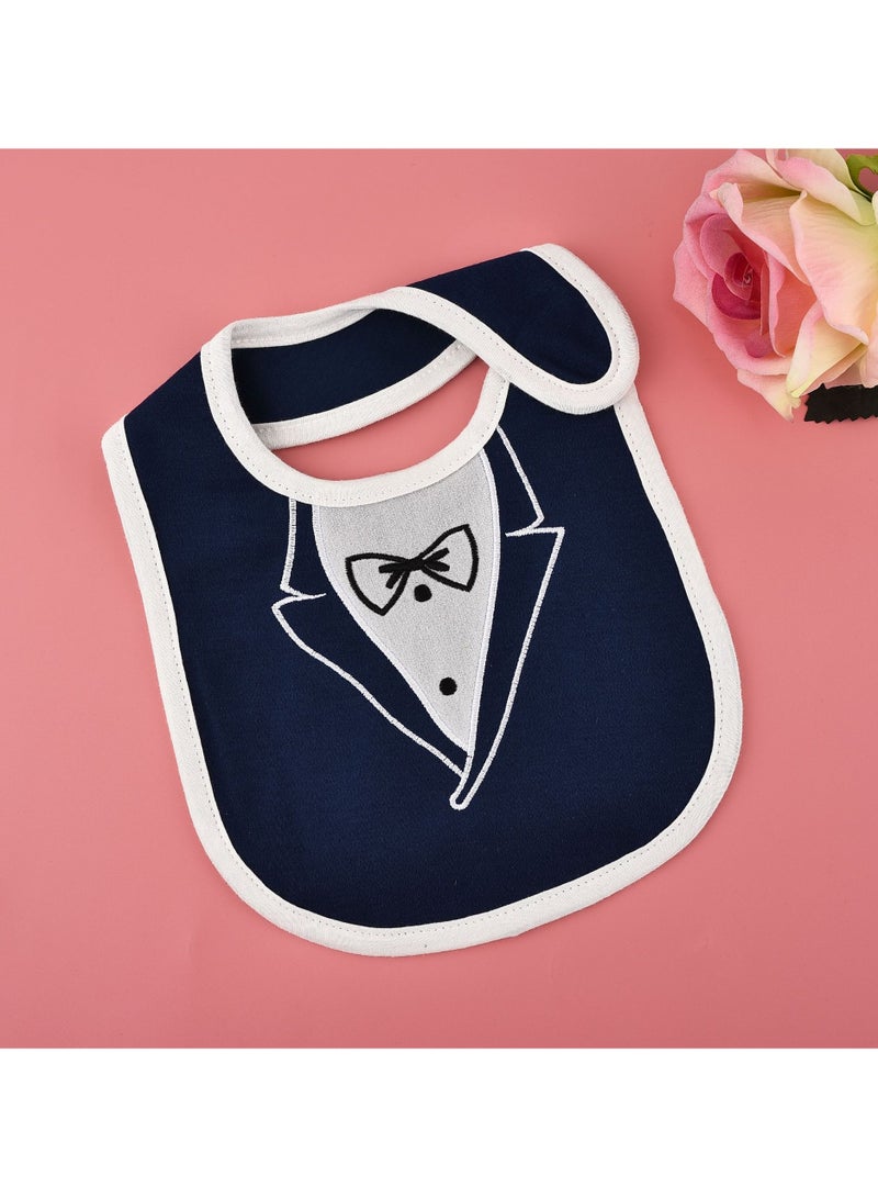 DOOKOO 5-Piece Cotton Waterproof Baby Bibs, Hook Loop Closure Newborn Babies Bib, Keepsake Baby Gift for Drooling Feeding Eating - Image 4