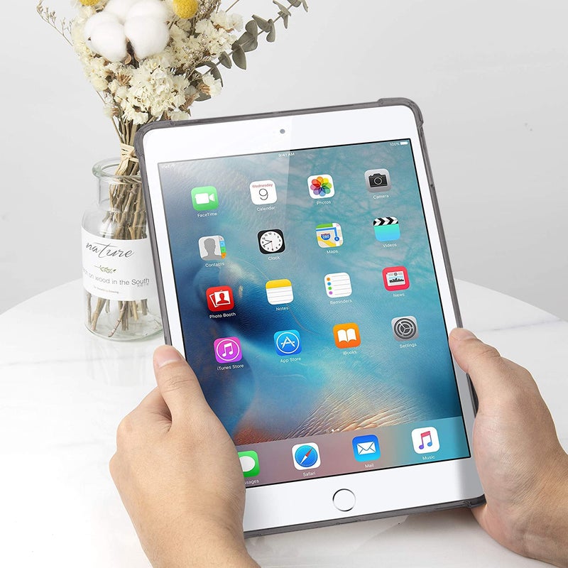 Moca Shock Resistance Soft TPU Back Case Cover for iPad 10.2 inch iPad 9 9th, 8 8th, 7 7th Gen iPad 2021 2020 2019 Launch A2603 A2604 A2605 A2270 A2428 A2429 A2430 A2197 A2198 A2200 - Black - Image 5