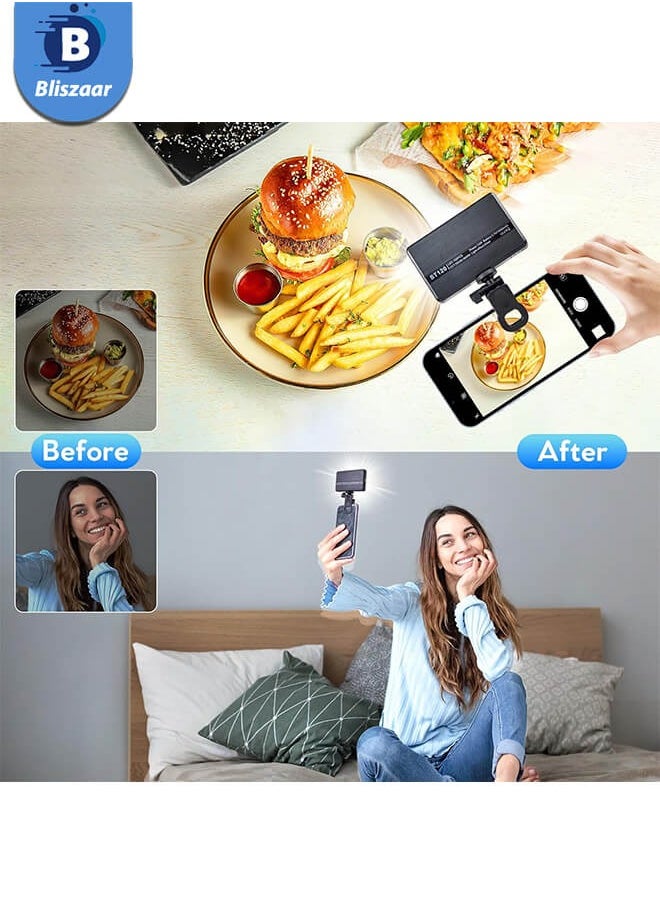 Bliszaar Portable Selfie Light - 120 LED Camera Light, Photography Fill Light, Rechargeable, 3 Light Modes, 10 Brightness Levels, Up to 15 Hours of Lighting for Video, Vlogs, iPhone, iPad, Tablet, Laptop - Black  - Image 2