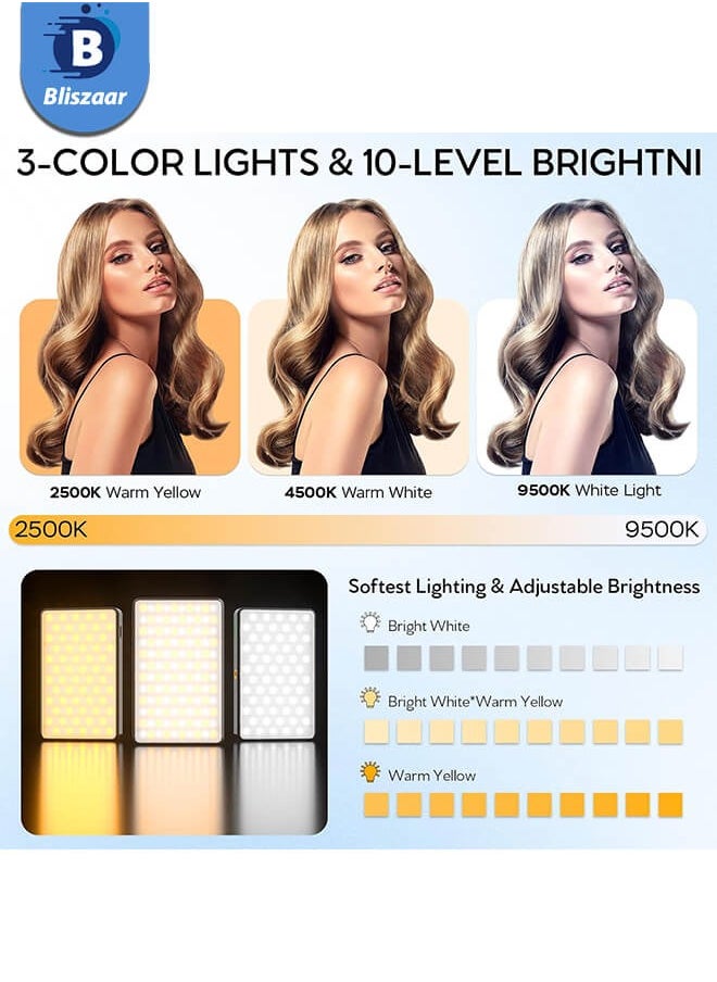 Bliszaar Portable Selfie Light - 120 LED Camera Light, Photography Fill Light, Rechargeable, 3 Light Modes, 10 Brightness Levels, Up to 15 Hours of Lighting for Video, Vlogs, iPhone, iPad, Tablet, Laptop - Black  - Image 4